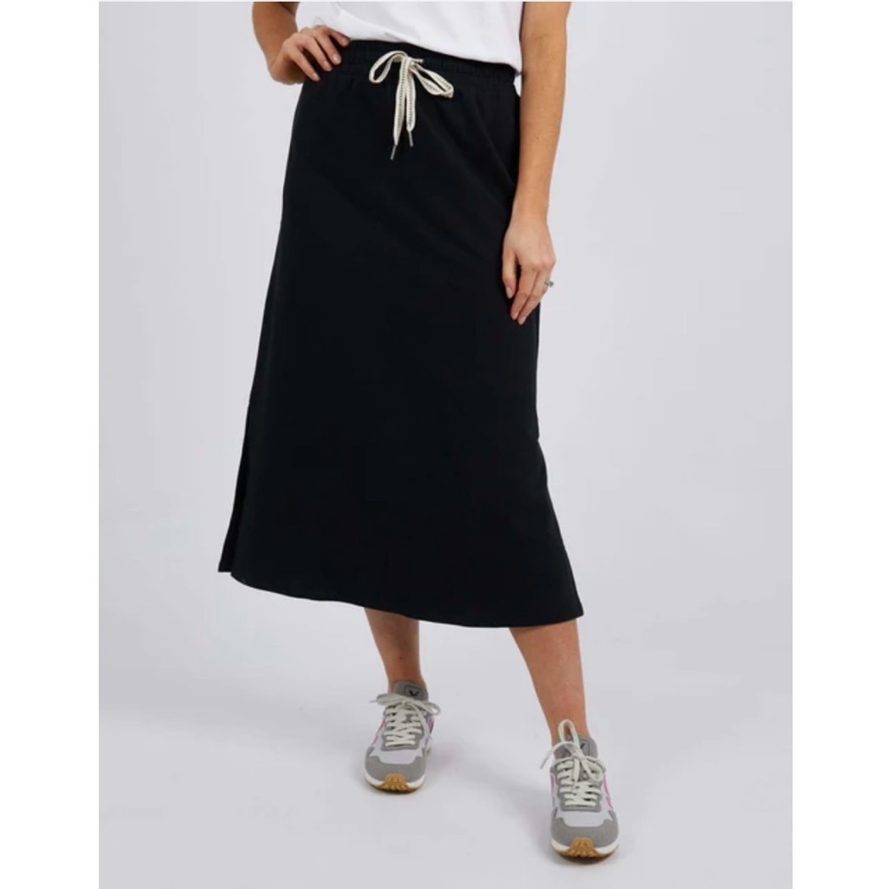 ELM LIFESTYLE TRAVEL Classic Black Midi Skirt SIZE 18
